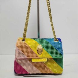 Top Shoulder Bags Womens Designer Handbags Eagle Head Tote Bag Diamond Multi Colour Combination Contrast Cross Body Handheld Design 240311