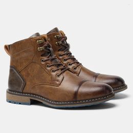 Boots American Style Men Brand Fashion Comfortable Ankle Leather