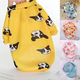 Dog Apparel Puppy Accessory Clothes Pet Cat Costume Cute Animal Printed Coat Cotton Soft Pullover Shirt Jacket