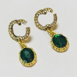 Charm Designer Earrings Crystal Brand Letter Studs Womens Earring Sier Plated Wedding Jewellery Pearl Eardrop Party Gifts