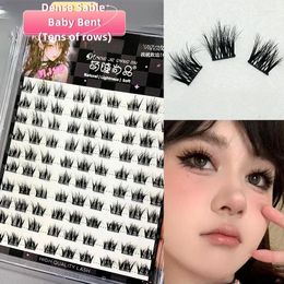 False Eyelashes Thick Mink Reusable Single Cluster Segmented Lash Extension Natural Manga Fluffy Curled