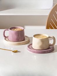Mugs Coffee Household Afternoon Tea And Plates Set High Aesthetic Cups Ceramic Couple Water