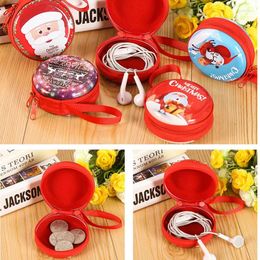 Party Decoration 1pcs Xmas Christmas Candy Tin Empty Box Jar Iron Boxes Storage Coin Chocolate Gift Headphones