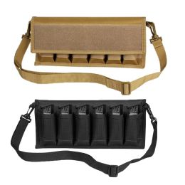 Bags 6 Slots Tactical Pistol Magazine Storage Pouch 9mm Mag Pouch Military Sling Shoulder Bag for Airsoft Paintball Hunting Shooting