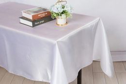 Table Cloth Silk Square Tablecloth Wedding Banquet Decoration Restaurant Gray22