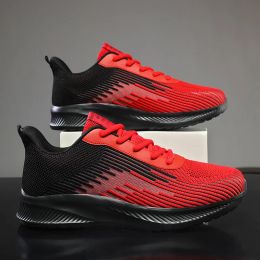 Shoes Summer Hot Sale Red Mesh Men Running Sneakers Big Size 47 Light Breathable Women Training Shoes Nonslip Sport Shoes for Man
