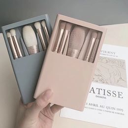 Neue Spiegelbox zum Öffnen mit Fenster, 5 Stück, tragbare, multifunktionale Make-up-Pinsel