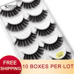 Eyelashes SHIDISHANGPIN 50 pairs natural long false eyelashes fluffy 3d mink lashes make up 100% cruelty free fake eyelash faux cils G800