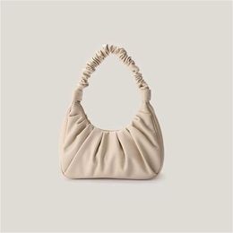 Hip Shoulder Bags Underarm Designer Handbags Tote Bag Female Cloud Pleated Single Shoulder Crossbody Niche Texture Trend 240311