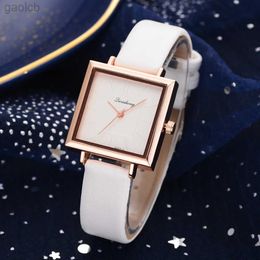 Armbanduhren Luxus Rose Gold Elegante Damenuhr Mode Lässig Leder Quarz Armbanduhren Damenuhren für Frauen Relgio 24319