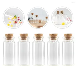 Vases 100 Pcs Snap Cork Bottle Glass With Stopper Clear Bottles DIY Containers Jar Storage Can Transparent Wood Dessert