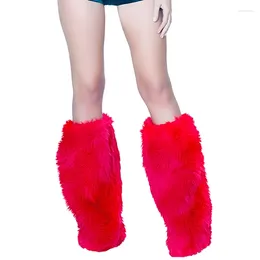 Women Socks Furry Leg Warmers Warmer Fluffiest Boot Winter Sexy Women's Boots Legwarmers Rave Wear