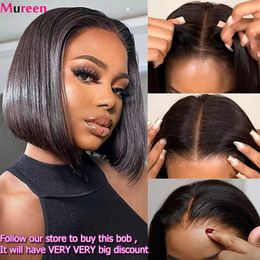 Synthetic Wigs Straight Bob Wig 13x6 HD Lace Front Human Hair Wigs For Women Wear And Go Glueless Wig Human Hair Ready To Wear 13x4 Brazilian 240329
