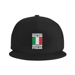 Ball Caps Giorgia Meloni Grazie Italia Italian Prime Minister Fratelly DItalia Hip Hop Hat Baseball Hiking Women's Men's