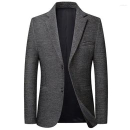 Mens Suits Korean Version Of The Trend Casual Wedding Hosting Solid Color Wool British Style Business Fashion Blazer Gentlemans Suit