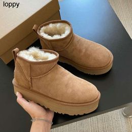 New Women Winter Tazz Mini Boot Designer Australian Platform Boots for Men Real Leather Warm Ankle Fur Booties Luxurious Shoe tingry boots