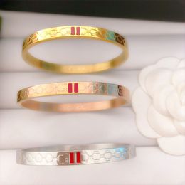 A Set of Three Designer Bangle Bracelets Womens Brand Letter Bracelet 18k Gold Plated Titanium Stainless Steel Jewelry Wristband Cuff Wedding Lover Gift