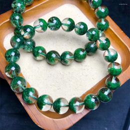 Link Bracelets Natural Green Garden Quartz Bracelet Women Trendy Reiki Healing Elastic Yoga Energy Wristband Jewelry Gift 9/10/12MM