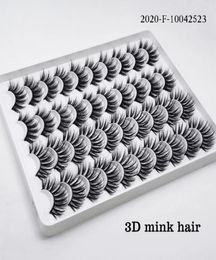 20 pairs Eyelashes 3d Mink Lashes Natural Mink fake Eyelashes Makeup False lashes 20 pairs in one box5788481