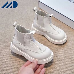 HBP Non-Brand New Arrival Fashion Kids Boots Winter Children Girls Zipper Warm Shoes Trend Leather Boy Chelsea Boots