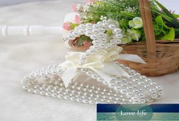 1Pcs 20cm Plastic Imitation Pearl Clothes Hanger Bow Pet Clothes Baby Kids Dress Coat Wardrobe Storage Organiser Dry Rack Factory 7804461