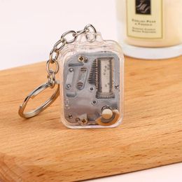 Keychains With Screws Creative 18 Tones Mechanical Work DIY Play Set Music Boxes Key Rings Chains Case