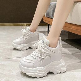 Casual Shoes Women Chunky Sneakers 2024 Fashion Female Lace Up Non Slip Platform Thick Sole Tennis Students Outdoor Vulcanize Shoe