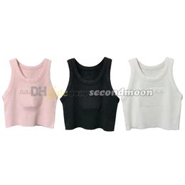 Letters Print Sport Top Women U Neck Vest Summer Quick Drying Vests Designer Breathable Tanks