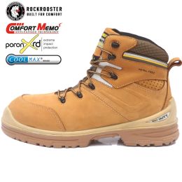 Shoes ROCKROOSTER Hiking Shoes Men Waterproof Hunting Boots Cow Leather Safety Shoes Tactical Boots Martin Military Boots Sneakers