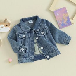 Jackets Baby Boy Girl Denim Sister Brother Matching Jean Jacket Infant Toddler Letter Embroidery Coat