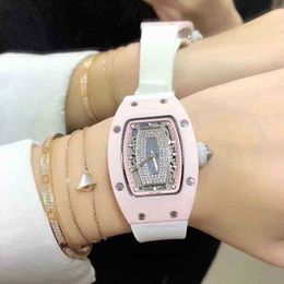 Richa business leisure rm07-01 fully automatic mechanical Mill r watch powder ceramic case tape female YO27