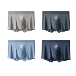 Underpants Men's Underwear Cotton Graphene Antibacterial Flat Angle Pants 4PCS