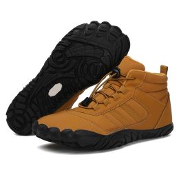 Boots Winter Barefoot Boots Fur Lined Snow Boot Women Men Plush Hiking Boots Winter Sneakers Keep Warm Winter Botines