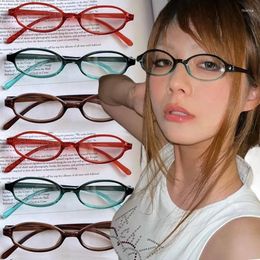 Sunglasses Retro Blue Green Oval Small Frame Glasses Women Anti Light Fashion Y2k Style Eyeglasses Myopic