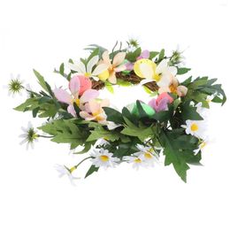 Decorative Flowers Easter Ornaments Wall Decoration Wreath With Egg Home Artificial Party Garland Plastic Front Door