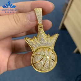 Basketball Designer Charms For Jewellery Making Custom Men Pendant Hip Hop Sier Moissanite Diamond 3D Pendants