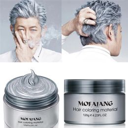 Color Color Hair Wax Styling Pomade Silver Grandma Grey Temporary Dye Disposable Fashion Festival Celebrate Molding Coloring Mud Cream