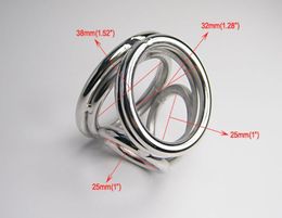 Adult product four Cock Penis Ring Cage NEW 18/8 Stainless Steel bondage Device Phallic Ring Sex Toy S7661525