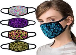 Face Mask Dustproof Fashion Lady Salon BlingBling Paillette Sequin Designer Luxury Mask Washable Reusable Adult Mascarillas Protec1170760