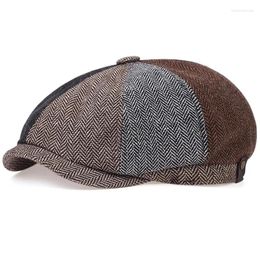Berets Fashion British Style Sboy Hats For Men Peaky Blinders Beret Trucker Octagonal Hat Outdoor Casual Painter Forward
