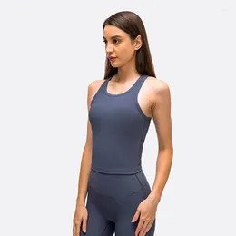 Active Shirts Yoga Top For Women Summer Appear Thin Back Breathable Tank Sports Workout Vest Sexy Running Fitness Gym