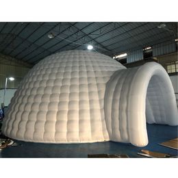 wholesale Personalised 10mDx4.5mH (33x15ft) Large White Inflatable Igloo Tent With LED Lighting,Blow Up Canopy Dome Marquee For Sale