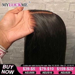 Synthetic Wigs Glueless Straight Lace Wig 13x4 Lace Front Wigs Pre-Cut Lace Human Hair Wigs Ready To Wear 6x4 5x5 Hd Lace Closure Wig 240329