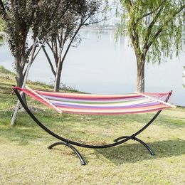 Camp Furniture Wholesale Outdoor Indoor Portable Black Folding Durable Hammock With Stand
