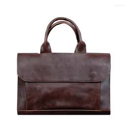 Bag Briefcase Business Handbag Tote Messenger Bags Male Vintage Shoulder Large Laptop Travel