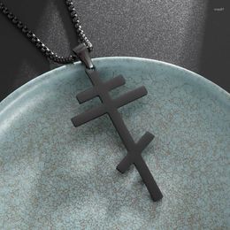 Pendant Necklaces Classic Orthodox Russian Cross Necklace Christian Eternal Church Inspirational Men Women Jewelry Fashion Ideas Gift