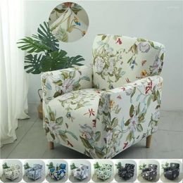 Chair Covers Spandex Stretch Tub Cover For Living Room Floral Printed Club Armchair Relax Single Sofa Slipcovers Home El