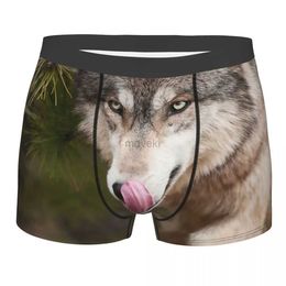 Underpants Men Boxer Briefs Shorts Panties The Wolves Licking Wolf Soft Underwear Homme Humor S-XXL Underpants 24319