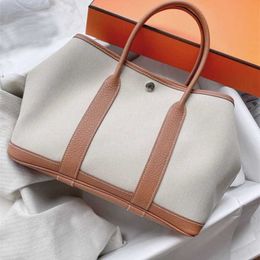 Totes Handbag Garden Party Bags Genuine Leather 7A with canvas shopping55EU