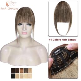 Bangs Rich Choices 25g Human Hair Bangs Extensions Neat Bangs with Temples Clip on Fringe Real Hair Pieces for Women Natural